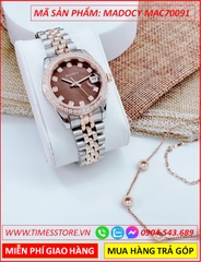 dong-ho-nu-madocy-tua-rolex-mat-mau-nau-day-demi-timesstore-vn