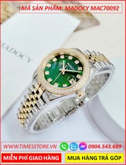 dong-ho-nu-madocy-tua-rolex-mat-xanh-la-day-demi-timesstore-vn