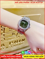 dong-ho-nu-xcer-tua-cartier-mat-vuong-xanh-day-kim-loai-timesstore-vn