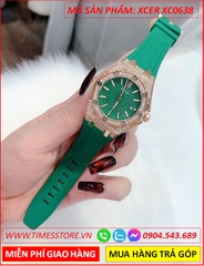 dong-ho-nu-xcer-tua-hublot-da-swarovski-rose-gold-day-cao-su-xanh-timesstore-vn