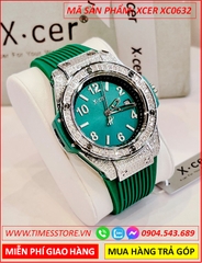 dong-ho-nu-xcer-tua-hublot-dinh-da-swarovski-day-silicone-xanh-timesstore-vn