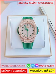 dong-ho-nu-xcer-tua-hublot-mat-full-da-rosse-gold-sillicone-xanh-la-timesstore-vn