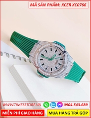 dong-ho-nu-xcer-tua-hublot-mat-full-da-swarovski-day-sillicone-xanh-timesstore-vn