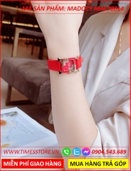 set-dong-ho-nu-madocy-mat-vuong-chia-4-goc-tua-hermes-dinh-da-rose-gold-day-da-do-thoi-trang-dep-timesstore-vn