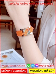 set-dong-ho-nu-madocy-mat-vuong-chia-4-goc-tua-hermes-dinh-da-rose-gold-day-da-cam-thoi-trang-dep-timesstore-vn