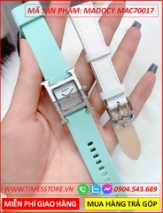 set-dong-ho-nu-madocy-mat-vuong-tua-hermes-dinh-da-silver-day-silicone-xanh-thoi-trang-dep-timesstore-vn