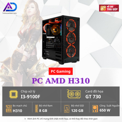 Bộ PC GAMING CŨ H310 I3 9100F 8GB GTX 1050