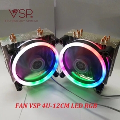 Tản Nhiệt Khí CPU Fan VSP-4U-12cm Led Dùng Cho Tất Cả Socket