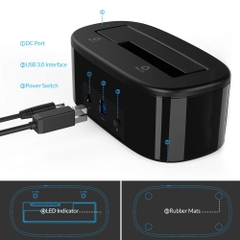 HDD Docking Orico 2.5'' - 3.5'' USB 3.0 Sata III 6218US3-BK