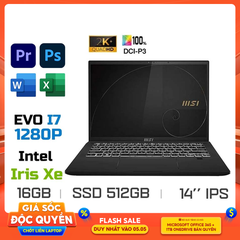 Laptop MSI Summit E14 Flip Evo A12MT-210VN (i7-1280P EVO, Iris Xe graphics, Ram 16GB DDR5, SSD 512GB, 14 Inch QHD+ TouchScreen, Bút cảm ứng)