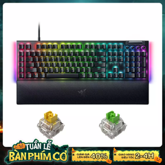 Bàn phím cơ Razer BlackWidow V4 RGB Razer Switch Green/ Yellow