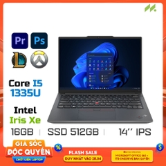 Laptop Lenovo ThinkPad E14 Gen 5 21JK0069VA (i5-1335U, Iris Xe Graphics, Ram 16GB DDR4, SSD 512GB, 14 Inch IPS WUXGA/No OS)