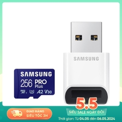 Thẻ Nhớ MicroSDXC Samsung Pro Plus U3 A2 256GB 180MB/s With Reader MB-MD256SB/WW