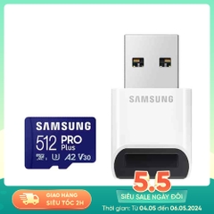 Thẻ Nhớ MicroSDXC Samsung Pro Plus U3 A2 512GB 180MB/s With Reader MB-MD512SB/WW