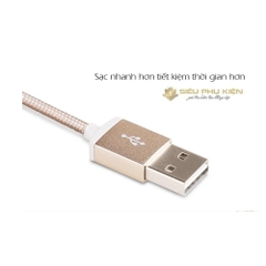 Cáp sạc cao cấp bọc dù Pisen AL06-1000 cho Iphone (1000mm)
