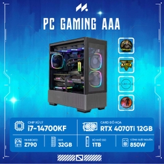 PC GAMING-AAA I7-4070Ti (i7-14700K, RTX 4070Ti OC 12GB, Ram 32GB, SSD 1TB, 850W)