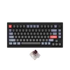 Bàn phím cơ Keychron V1 Full Assembled Knob Black Carbon Led RGB HotSwap Keychron K Pro Switch Red / Blue / Brown