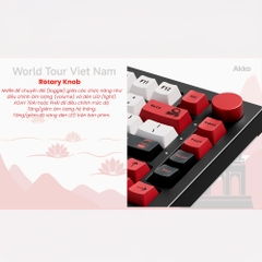 Bàn phím cơ không dây AKKO 5075B Plus World Tour Viet Nam RGB Hotswap (Akko Sw)
