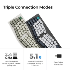 Bàn phím cơ không dây Alice Keychron Q8 Max RGB Hotswap (Gateron Sw)