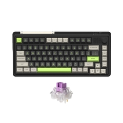 Bàn phím cơ không dây FL-Esports CMK75 SAM Desert Grey 3 Mode Led RGB HotSwap FLCMMK Ice Switch Pink/Violet