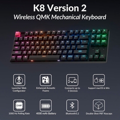 Bàn phím cơ không dây Keychron K8 V2 QMK RGB (Keychron Sw)