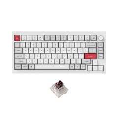 Bàn phím cơ không dây Keychron Q1 Pro Shell White RGB Knob Hotswap (Keychron K Pro Sw)