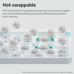 Bàn phím cơ không dây NuPhy Air75 V2 RGB Hotswap (Nuphy Sw)