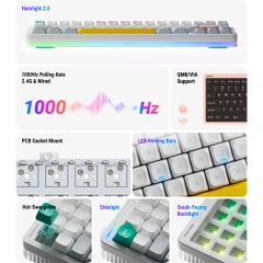 Bàn phím cơ không dây Nuphy Halo75 V2 RGB Hotswap (Nuphy Sw)