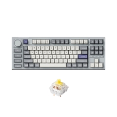 Bàn phím cơ không dây TKL Keychron Q3 Pro Silver Grey SE RGB Knob Hotswap (Keychron K Pro Sw)