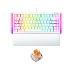 Bàn phím cơ Razer BlackWidow V4 75% RGB White Edition Hotswap Razer Switch Orange RZ03-05001700-R3M1