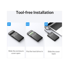 Box ổ cứng 2.5-inch 5Gbps Orico 2577U3-V1-BK