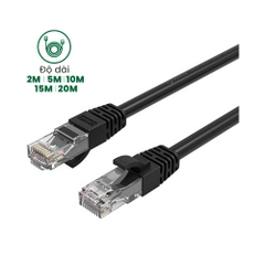 Cáp mạng CAT6 UTP Orico Black 2M/5M/10M/15M/20M dây tròn 26AWG PUG-C6