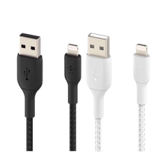 Cáp sạc Belkin BoostCharge MFi USB-A to Lightning 12W 2M Vỏ Dù