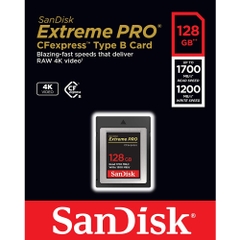 Thẻ nhớ CFexpress 2.0 SanDisk Extreme Pro 128GB Type B SDCFE-128G-GN4NN