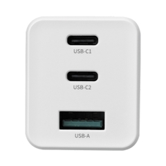 Củ sạc Rapoo PA65L 65W 3 cổng (2xUSB-C + 1xUSB-A) màu trắng PA65L-White