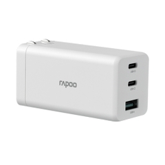 Củ sạc Rapoo PA65L 65W 3 cổng (2xUSB-C + 1xUSB-A) màu trắng PA65L-White