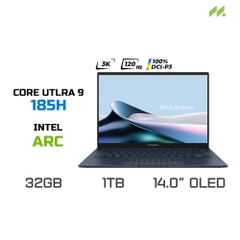 Laptop ASUS Zenbook 14 OLED UX3405MA-PP475W (Ultra 9 185H, Arc Graphics, RAM 32GB LPDDR5X, SSD 1TB, 14 Inch OLED 3K 120Hz 100% DCI-P3)