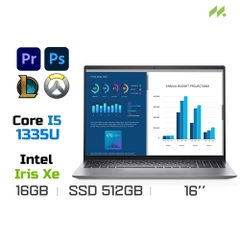 Laptop Dell Vostro 15 5630 V5630-i5U165W11GRU (i5-1335U, Iris Xe Graphics, Ram 16GB LPDDR5, SSD 512GB, 16 Inch FHD+, Win11/Office HS 21)