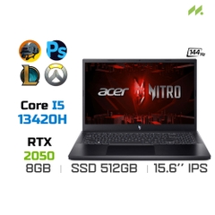 Laptop Gaming Acer Nitro V ANV15-51-58AN NH.QNASV.001 (i5-13420H, RTX 2050 4GB, Ram 8GB DDR5, SSD 512GB, 15.6 Inch IPS 144Hz FHD)