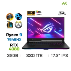 Laptop Gaming Asus ROG Strix SCAR 17 G733PZ-LL980W (Ryzen 9 7945HX, RTX 4080 12GB, Ram 32GB DDR5, SSD 1TB, 17.3 Inch IPS 240Hz WQHD)