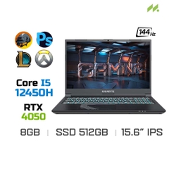 Laptop Gaming Gigabyte G5 MF-F2PH333SH (i5-12450H, RTX 4050 6GB, Ram 8GB DDR4, SSD 512GB, 15.6 Inch 144Hz FHD)