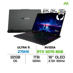 Laptop Gaming Lenovo Legion Pro 5 16IAX10 83F3002GVN (Ultra 9 275HX, RTX 5070 8GB, RAM 32GB DDR5, SSD 1TB, 16 Inch OLED WQXGA 165Hz 100% DCI-P3)