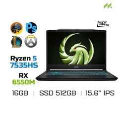 Laptop Gaming MSI Bravo 15 B7ED-010VN (Ryzen 5 7535HS, RX 6550M 4GB, Ram 16GB DDR5, SSD 512GB, 15.6 Inch IPS 144Hz FHD)