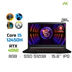 Laptop Gaming MSI GF63 Thin 12VE-460VN (i5-12450H, RTX 4050 6GB, Ram 8GB DDR4, SSD 512GB, 15.6 Inch 144Hz FHD)