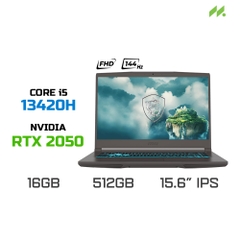 Laptop Gaming MSI Thin 15 B13UCX-2080VN (i5-13420H, RTX 2050 4GB, RAM 16GB DDR4, SSD 512GB, 15.6 Inch IPS FHD 144Hz)