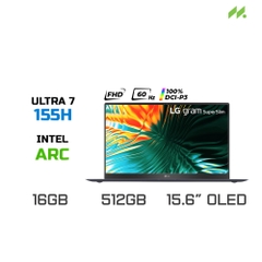 Laptop LG Gram 2024 Super Slim 15Z90ST-G.AH75A5 (Ultra 7 155H, Arc Graphics, RAM 16GB LPDDR5X, SSD 512GB, 15.6 Inch OLED 100% DCI-P3)