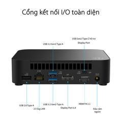 Máy tính Mini PC Asus NUC 14 Essential Mill Canyon N150 RNUC14MNK1500000 (Intel Twin Lake N150, Intel Graphics)