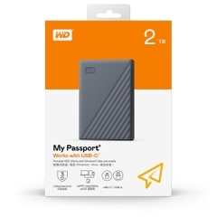 Ổ cứng di động Western Digital My Passport 2TB Works with USB-C WDBWML0020BGY-WESN