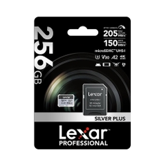 Thẻ nhớ MicroSDXC Lexar Professional Silver Plus UHS-I U3 256GB 205MB/s LMSSIPL256G-BNANG