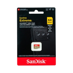 Thẻ Nhớ MicroSDXC SanDisk Extreme V30 A2 64GB 170MB/s SDSQXAH-064G-GN6MN